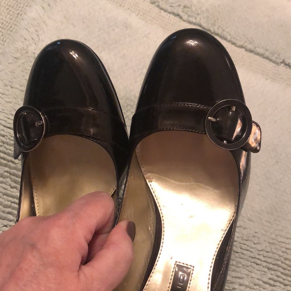 Bandolino Chocolate Brown Women's Heels with Buckle Detail - Picture 5 of 12